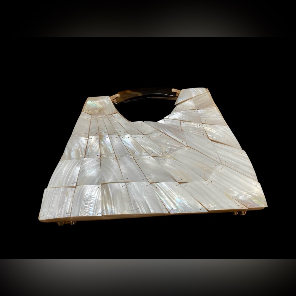 Iridescent Mother-of-Pearl White Handbag